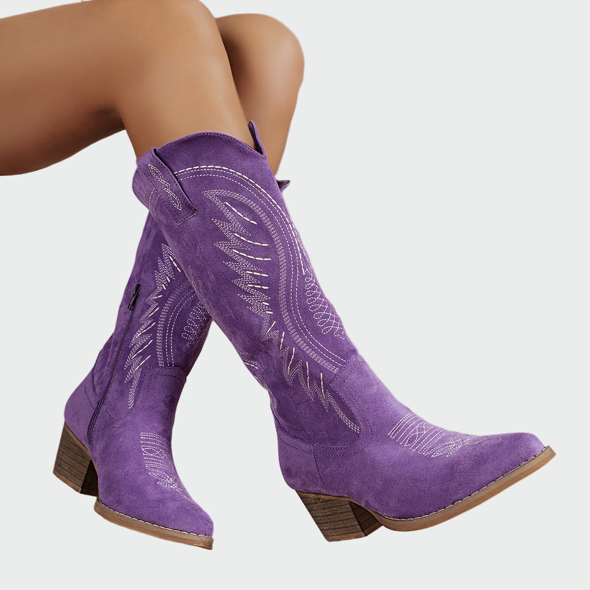 Jana – Stílusos Hímzett Western Csizmák