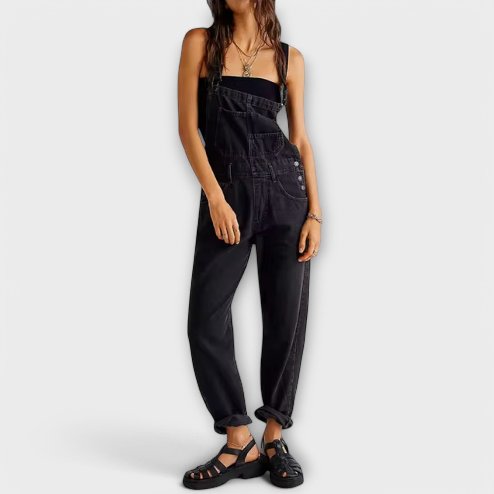 Shaira | Szabad stílusú farmer overall