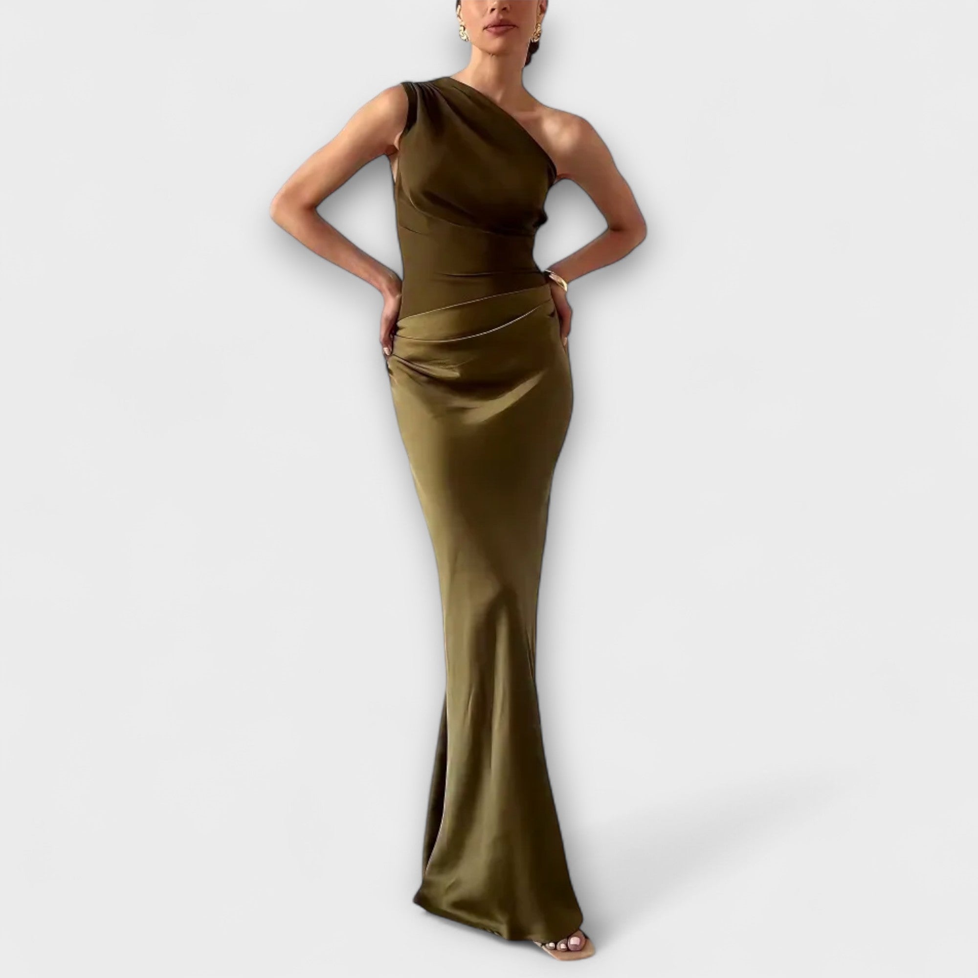 Lilla | Elegáns aszimmetrikus maxi ruha