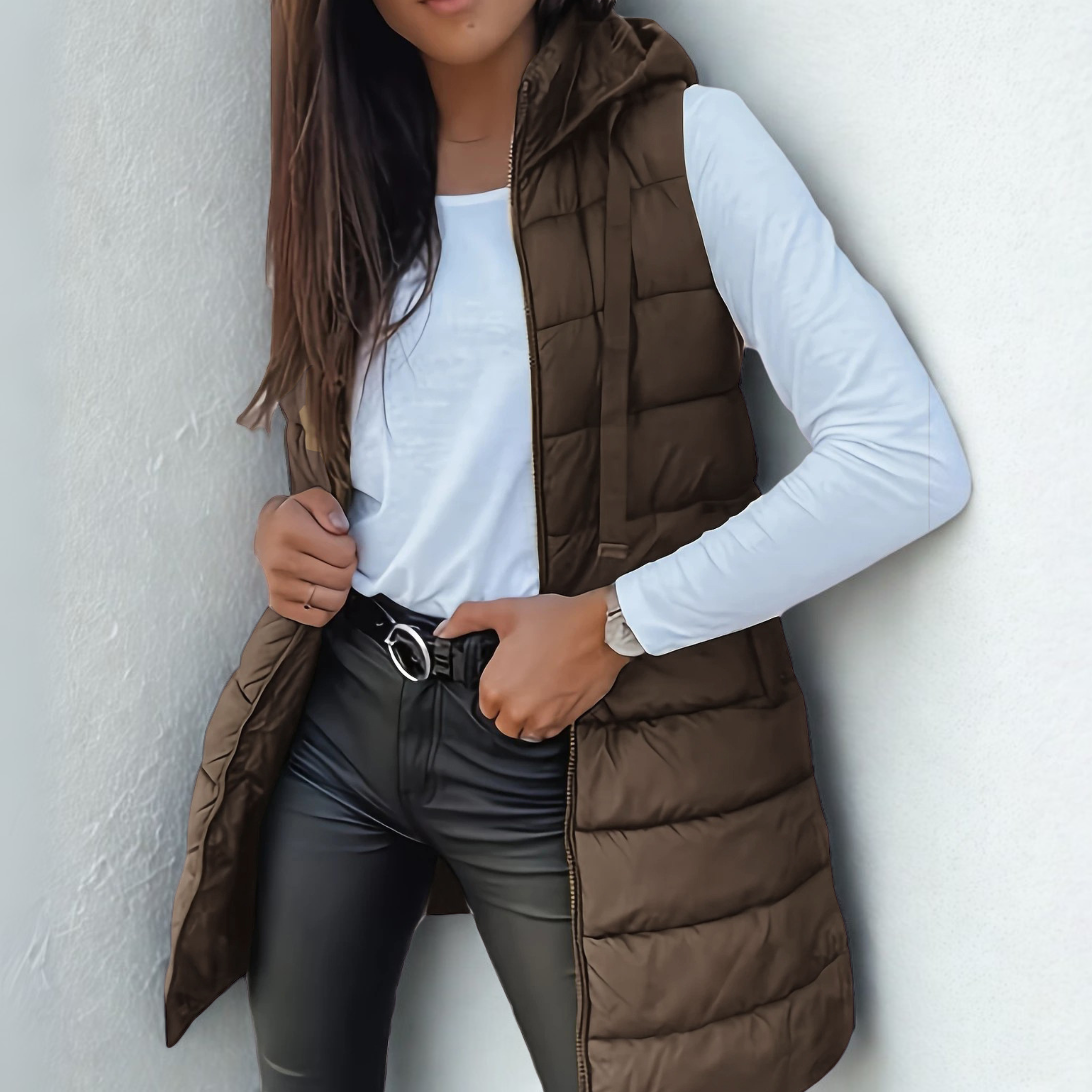 Rain | Kapucnis puffer mellény