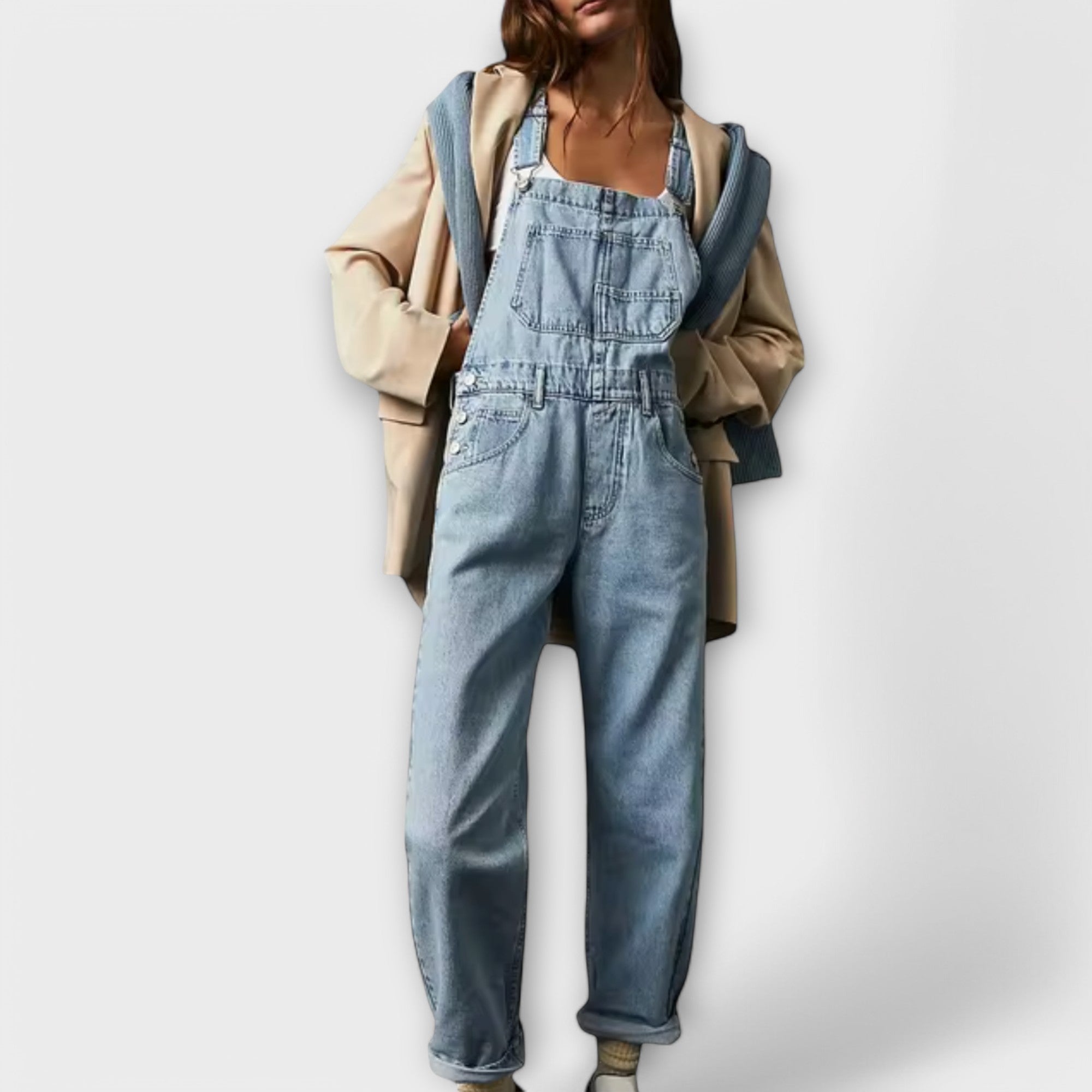 Shaira | Szabad stílusú farmer overall