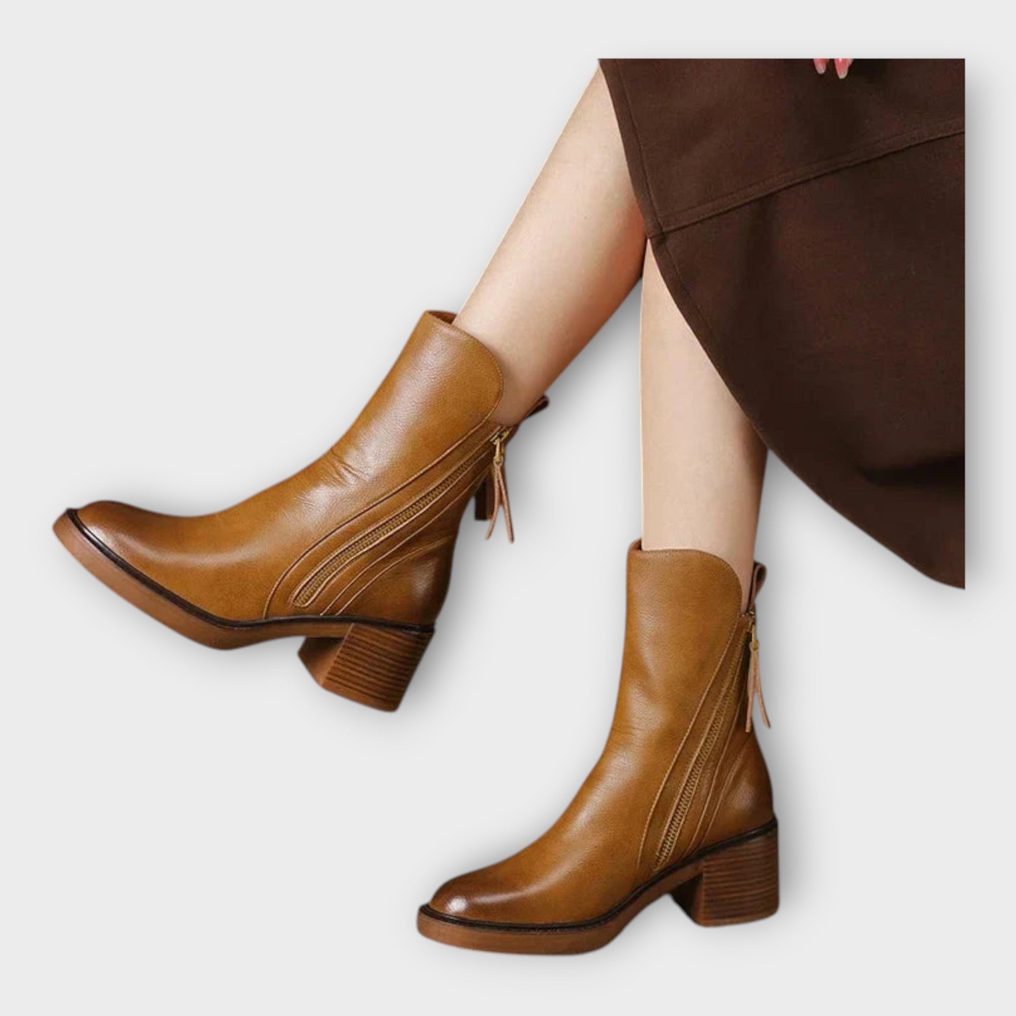Kateřina – Elegáns Siluettájú és Részletes Cipzárú Cipők