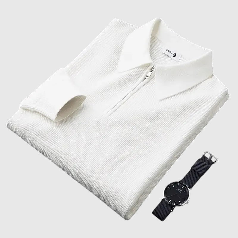 Ákos | Cipzáras férfi elegáns pulóver