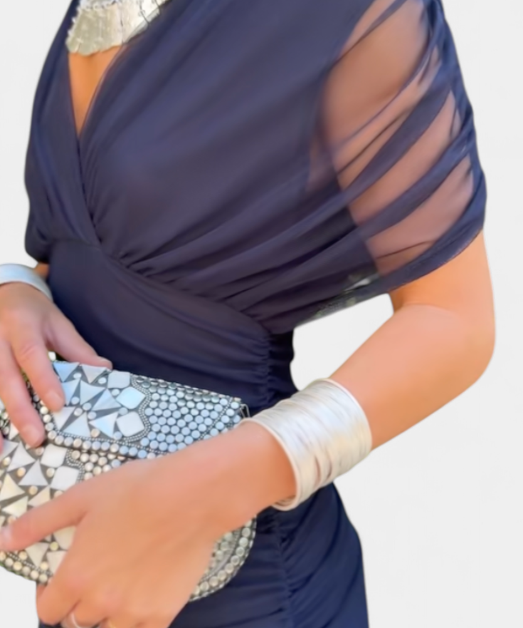 Amarra™ – Elegáns Hosszú Ruha Drapé Chiffonból