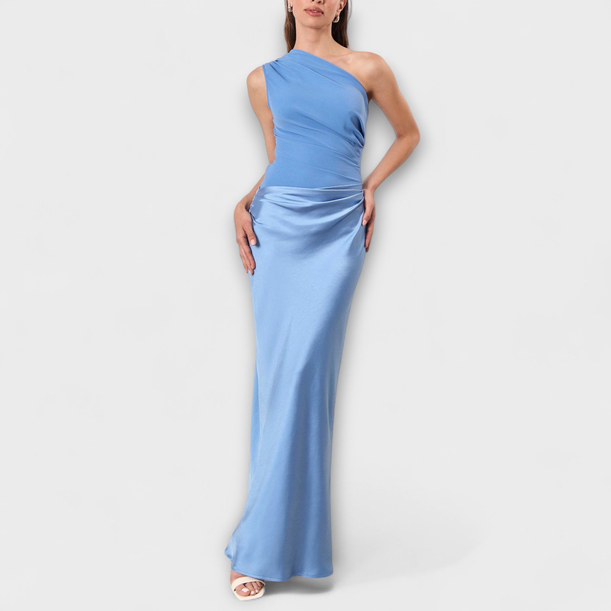 Lilla | Elegáns aszimmetrikus maxi ruha