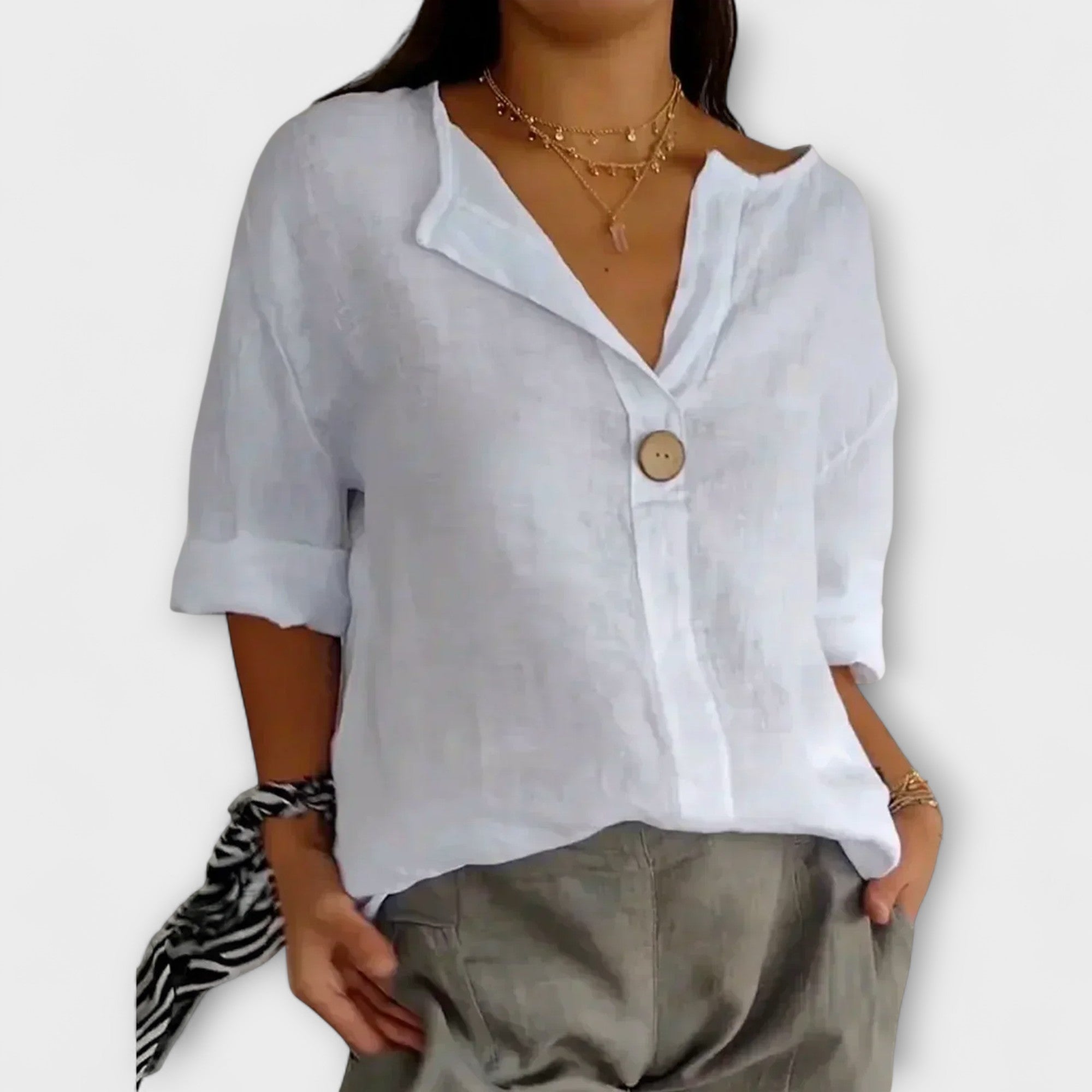 Nikol | Elegáns V-nyakú női top