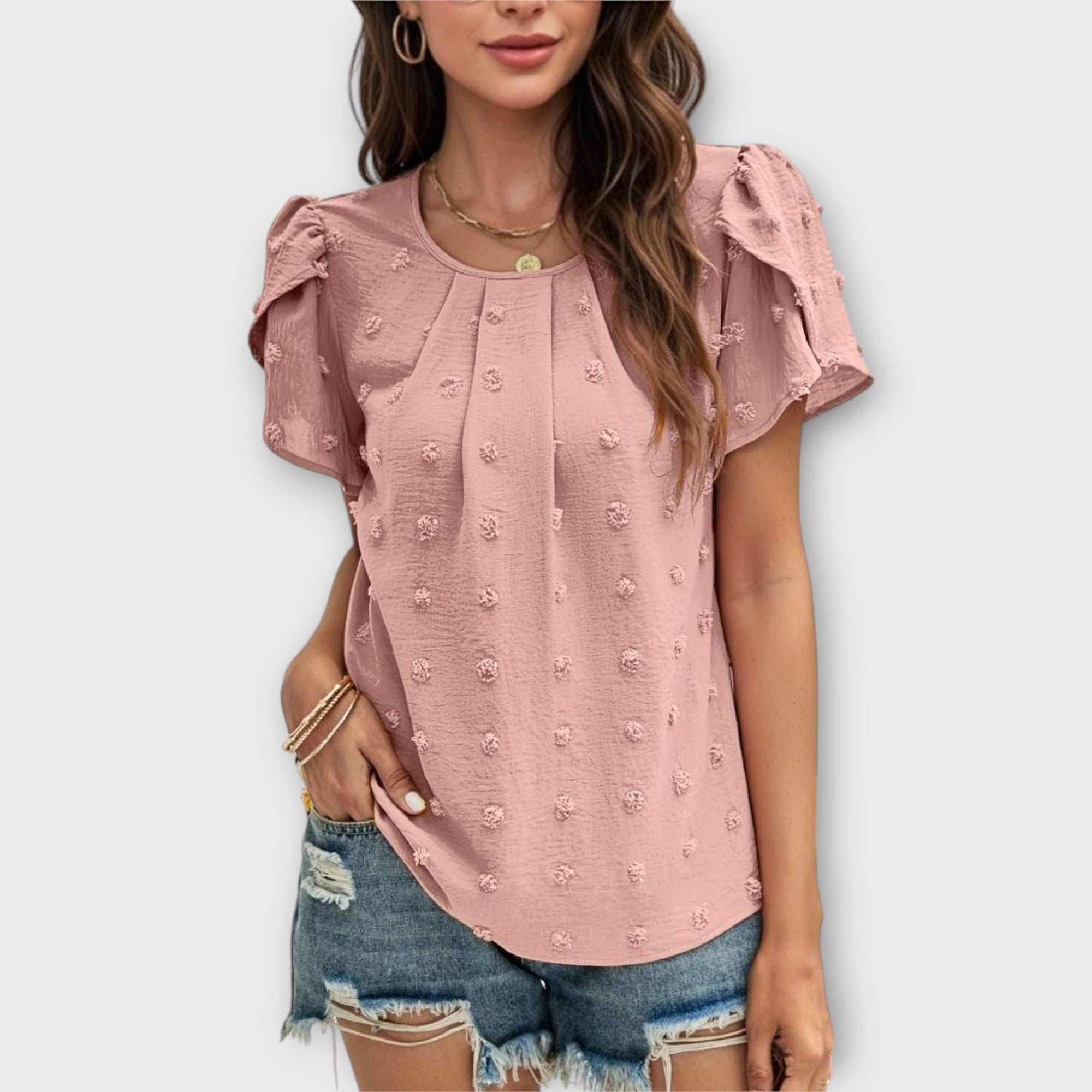 Charlotte | Női elegancia Swiss Dot blúz