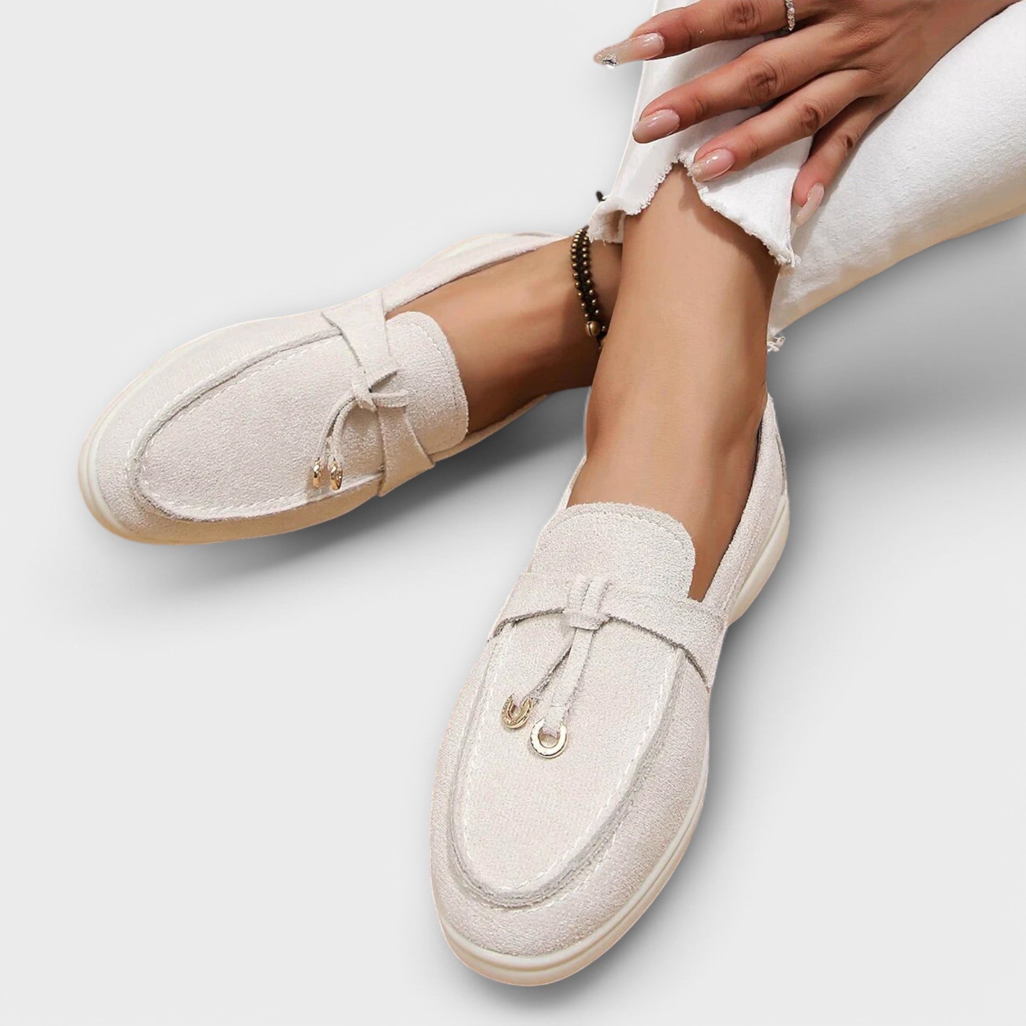 Gamira | Bézs Gamira loafer elegáns kényelem