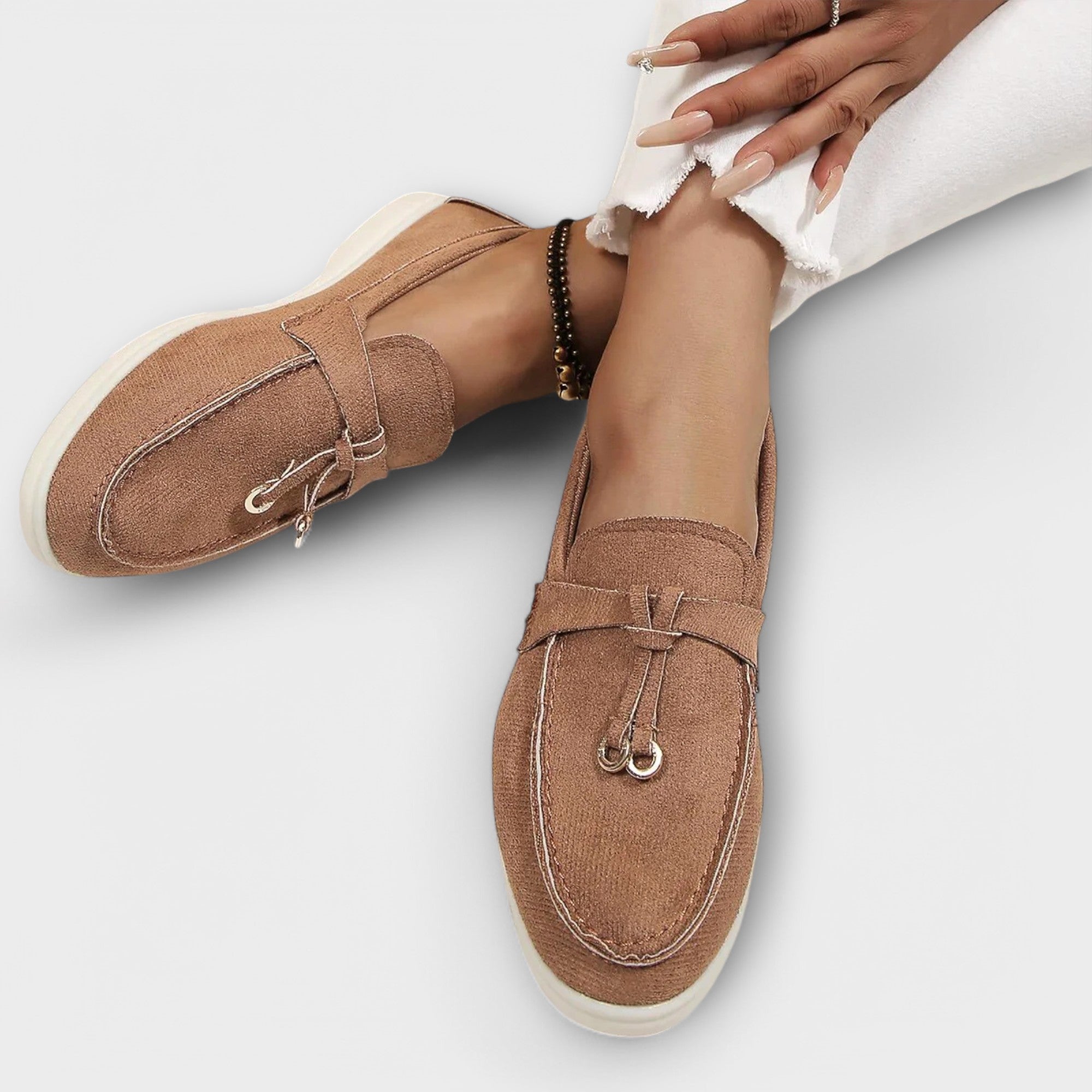 Gamira | Bézs Gamira loafer elegáns kényelem