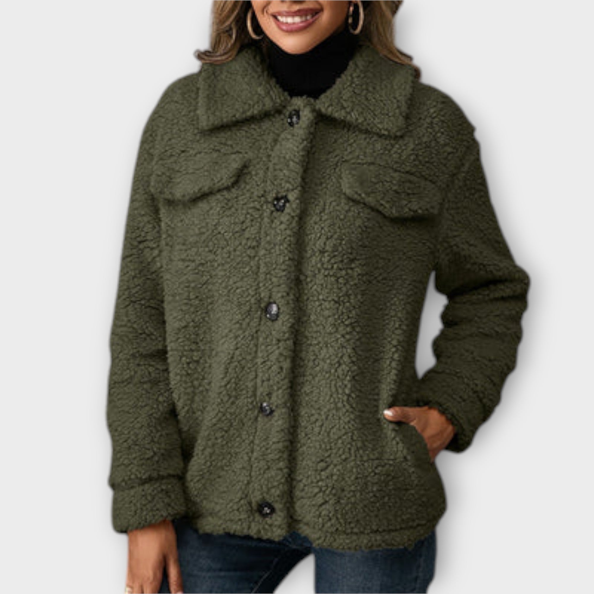 Noémi | Puha meleg teddy fleece dzseki